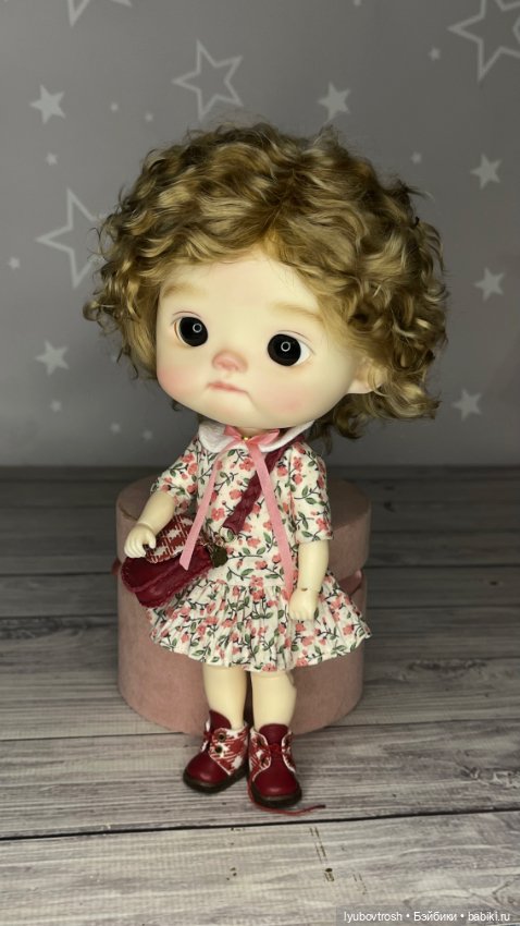 Парик натуральный для BJD1/6 Q-baby, обхват головы 25см