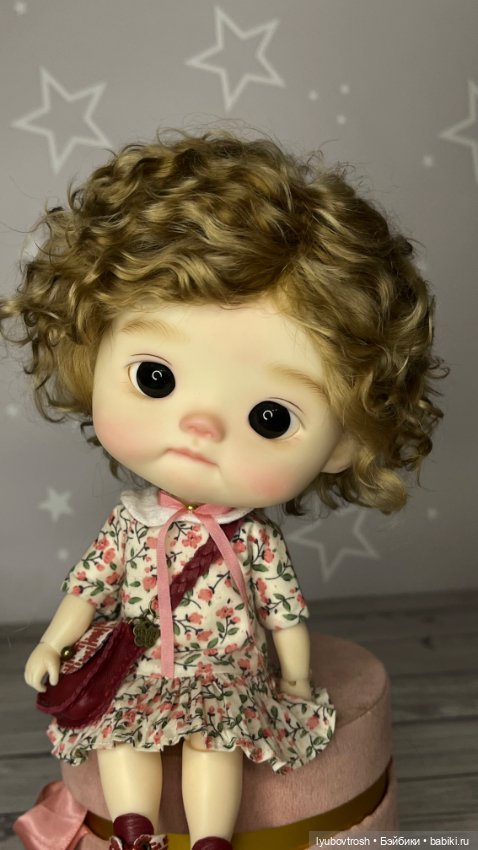 Парик натуральный для BJD1/6 Q-baby, обхват головы 25см