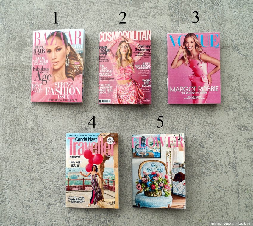 Набор женских журналов №5 в масштабе 1:6 (фото 2)