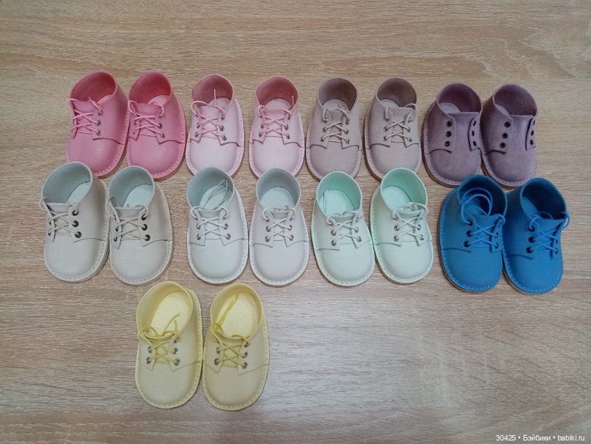 Ботинки из натуральной кожи для кукол Готц 48см на классическое тело (фото 2)