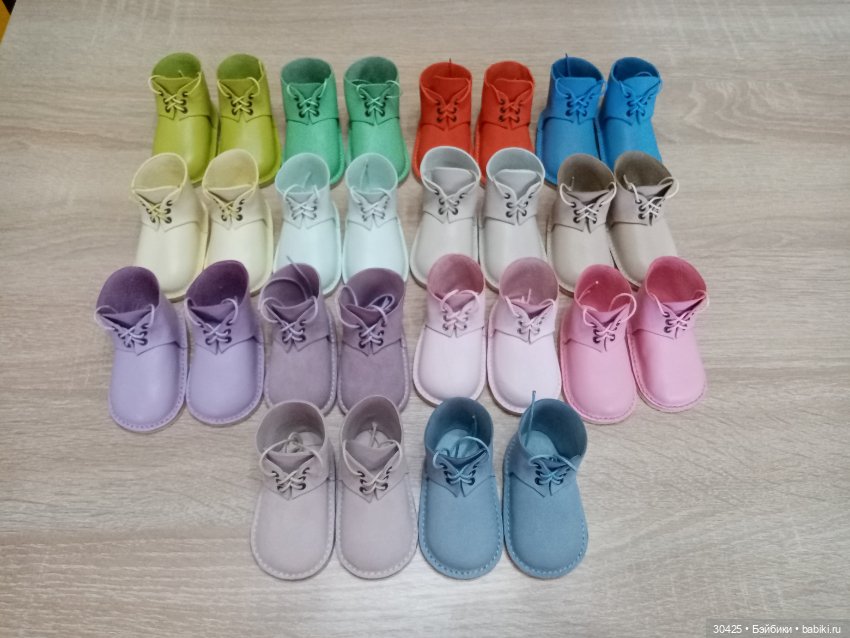 Ботинки из натуральной кожи для кукол Готц 48см на шарнирное тело (фото 2)