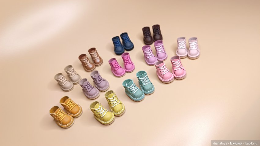 Лот ботиночек для кукол и игрушек, натуральная кожа (фото 2)