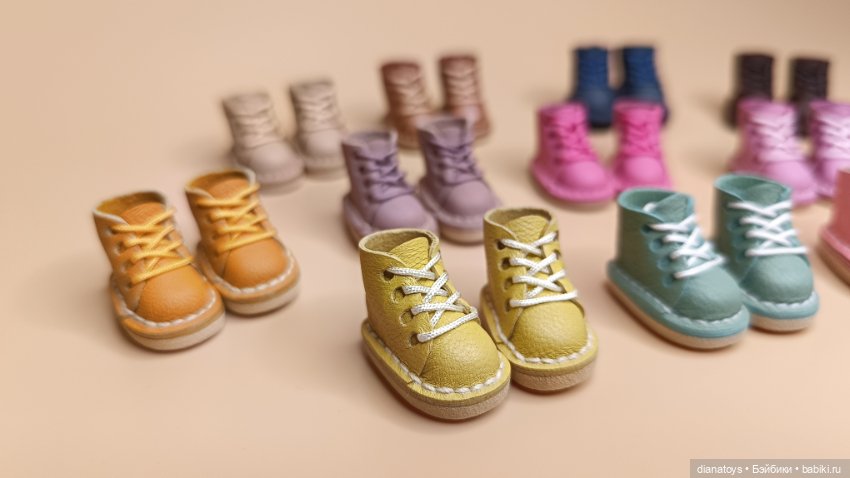 Лот ботиночек для кукол и игрушек, натуральная кожа (фото 6)