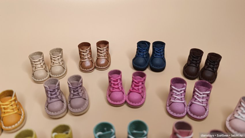 Лот ботиночек для кукол и игрушек, натуральная кожа (фото 5)
