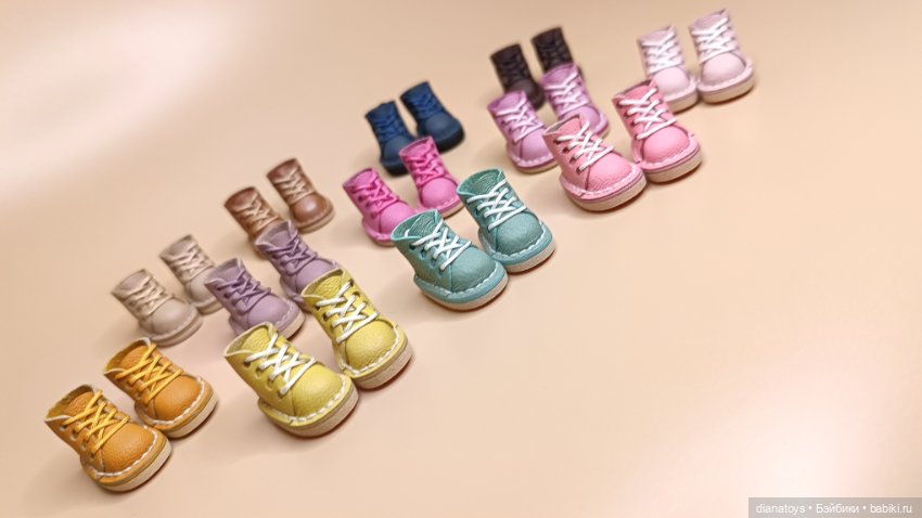 Лот ботиночек для кукол и игрушек, натуральная кожа (фото 3)