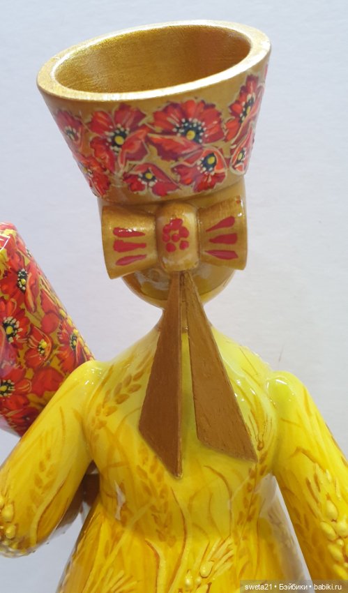 Кукла деревянная Тверской узор