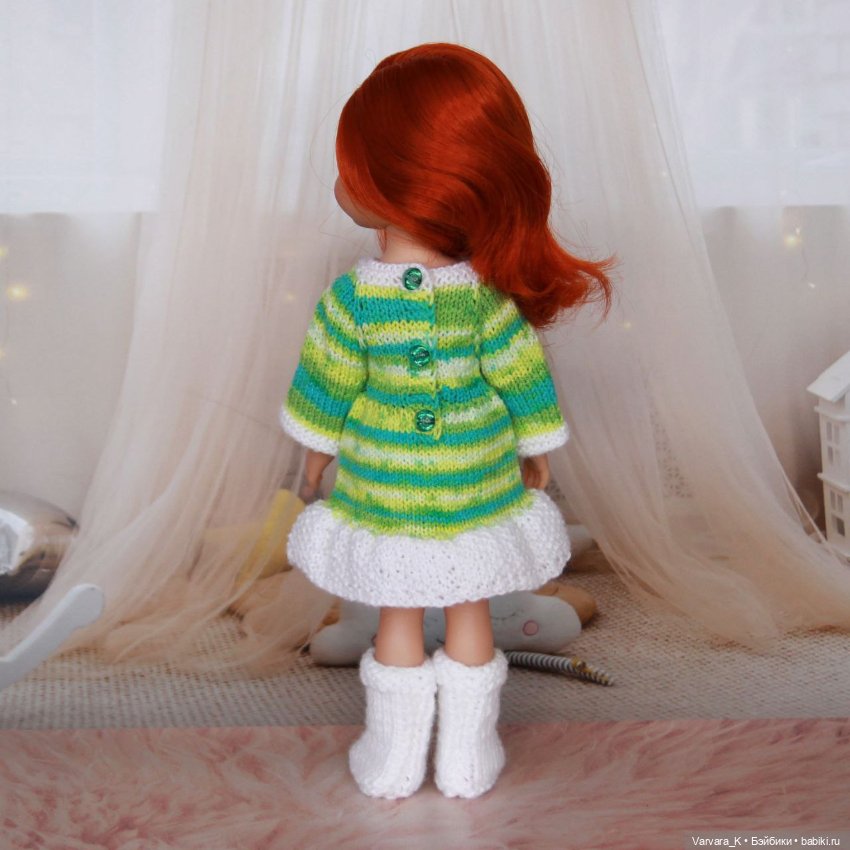 Комплект для Paola Reina 32 см, платье и сапожки, № 4 (фото 7)