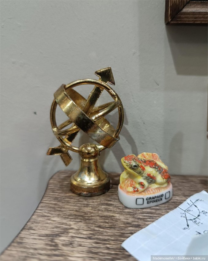 Лупа и армиллярная сфера, латунь