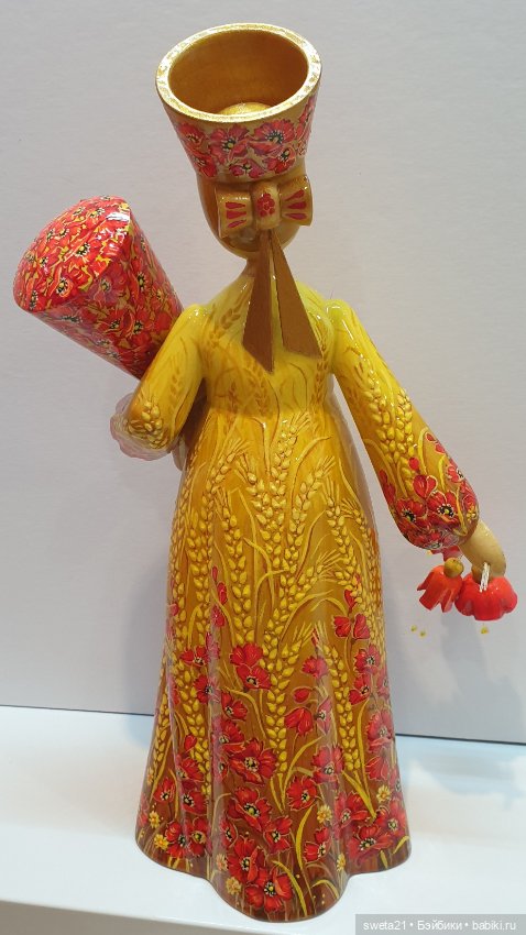 Кукла деревянная Тверской узор