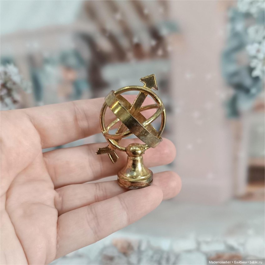 Лупа и армиллярная сфера, латунь (фото 9)