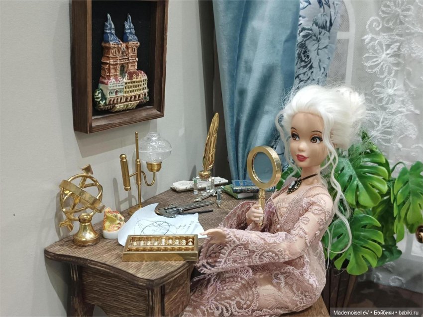 Лупа и армиллярная сфера, латунь (фото 2)