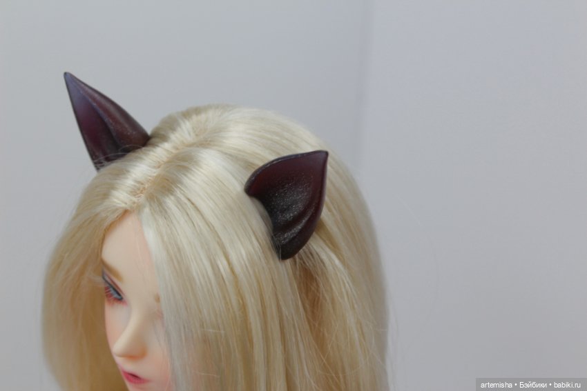Кошачьи ушки на магнитах для кукол 1/6 или 1/4 (Минифи) (фото 3)