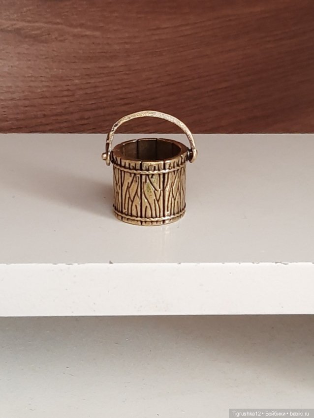 Ведерко металл — Миниатюра для кукол (фото 2)