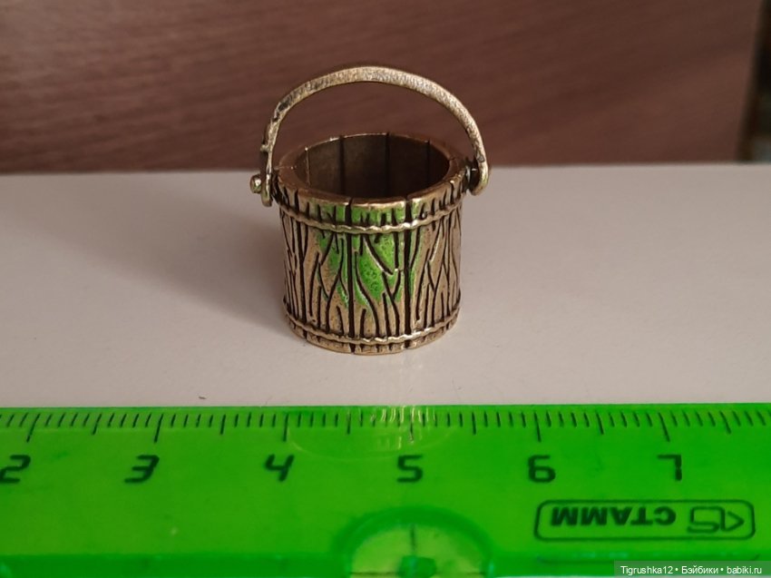 Ведерко металл — Миниатюра для кукол (фото 4)