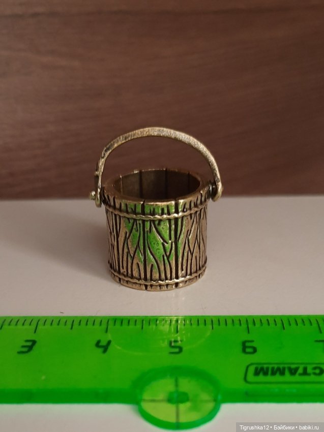 Ведерко металл — Миниатюра для кукол (фото 3)