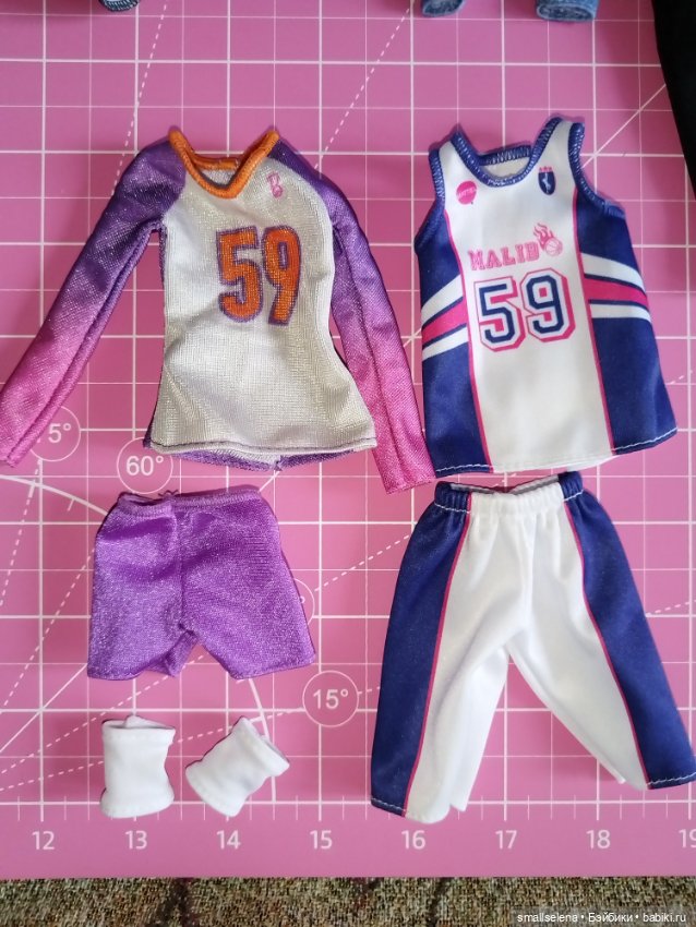Mattel, аутфит, костюм, комбинезон, топ и лосины, джинсы кроп-топ (фото 2)