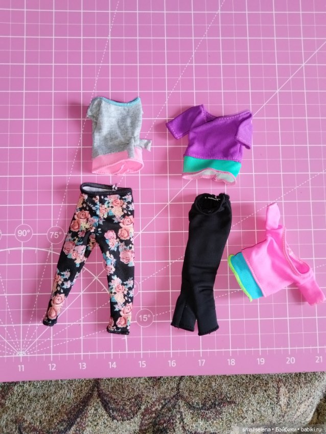 Mattel, аутфит, костюм, комбинезон, топ и лосины, джинсы кроп-топ