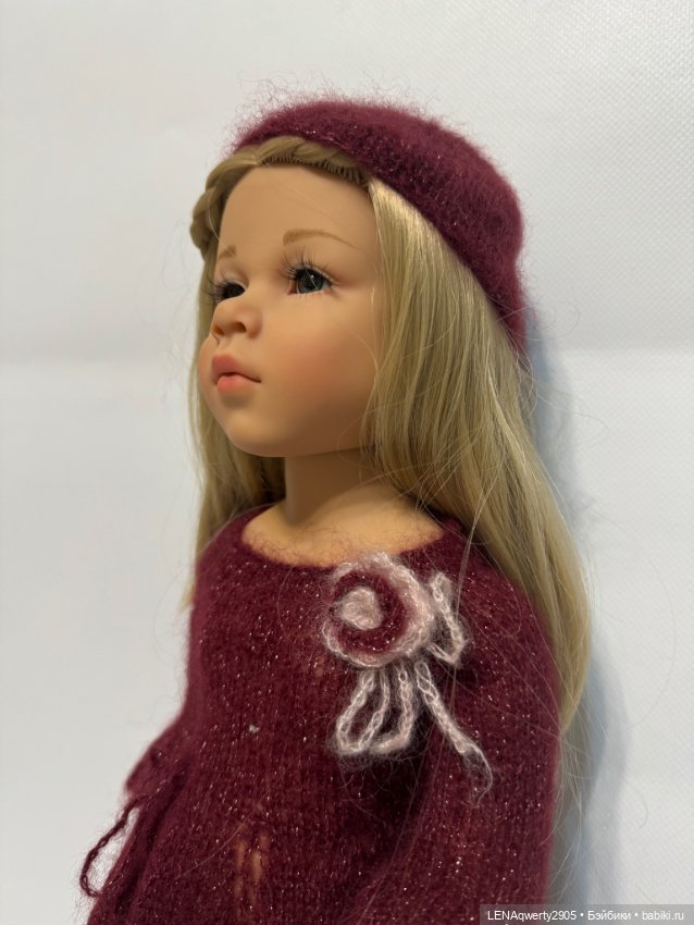 Вязаное мохер -шелк платье для Готц (фото 3)