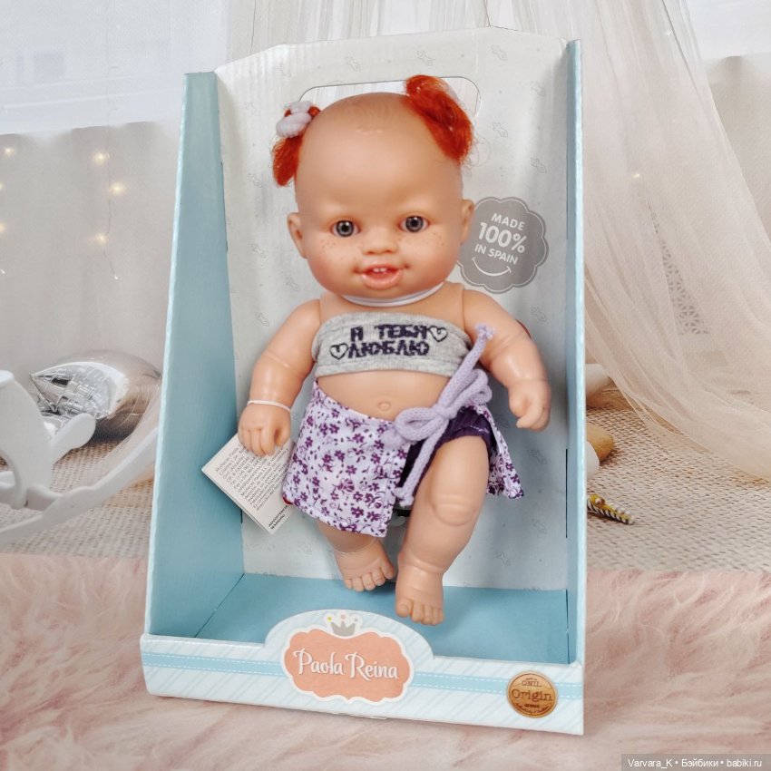 Paola Reina кукла пупс Берта, " я тебя люблю", 22 см (фото 4)