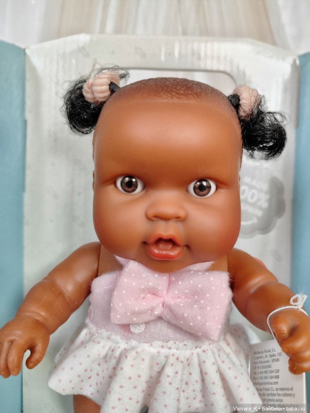 Paola Reina кукла пупс мулатка Эбе , 22 см, в дисплее (фото 2)