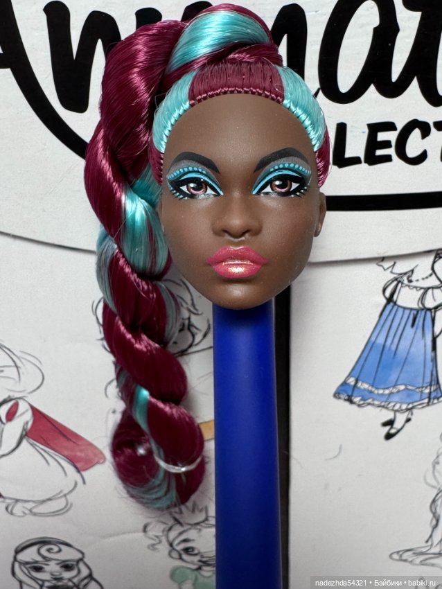 Голова Барби коллекция Фантазия Бирюза
