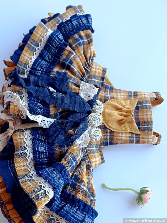 💙🧡Сарафан для кукол ростом 60 см (фото 6)