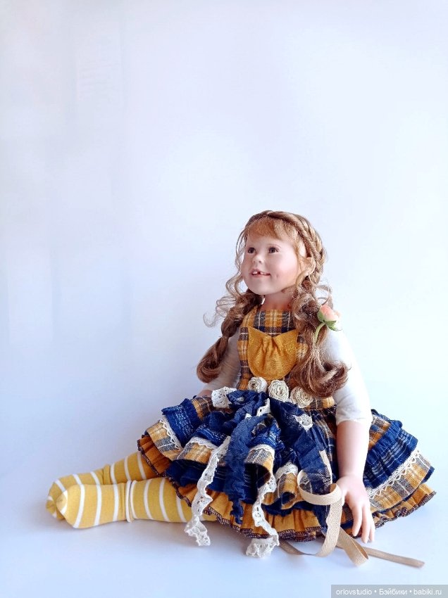 💙🧡Сарафан для кукол ростом 60 см