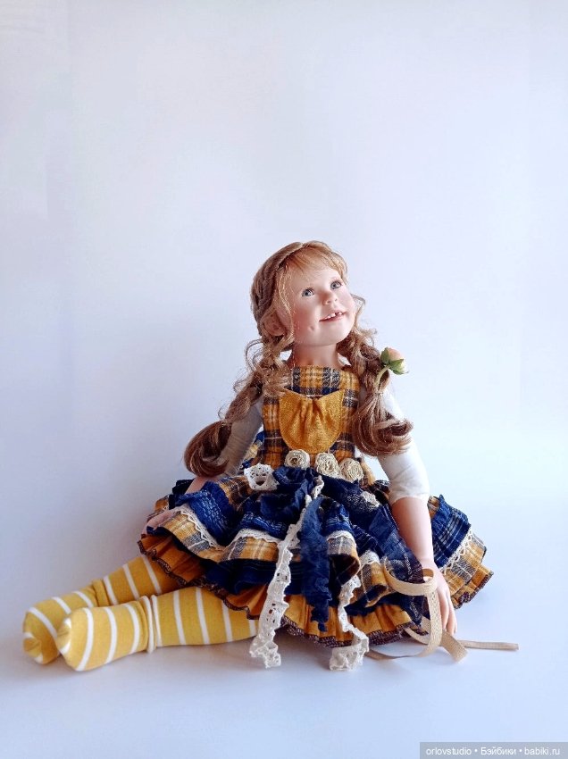 💙🧡Сарафан для кукол ростом 60 см (фото 7)