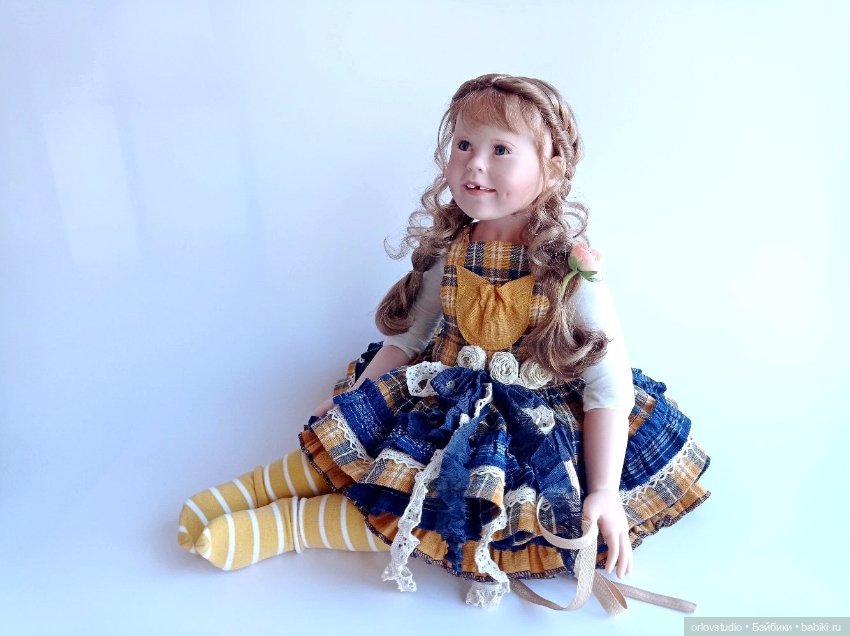 💙🧡Сарафан для кукол ростом 60 см (фото 8)