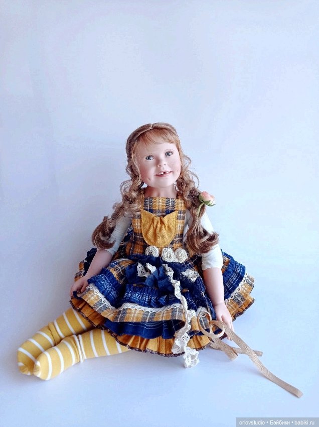 💙🧡Сарафан для кукол ростом 60 см (фото 5)