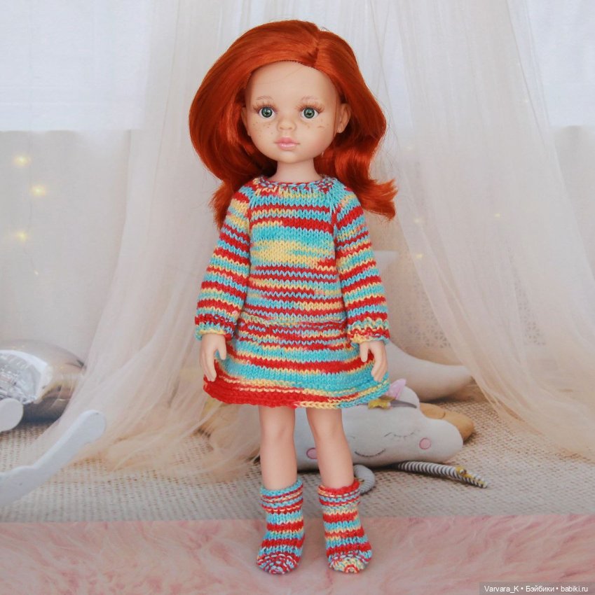 Комплект для Paola Reina 32 см, платье и сапожки, № 10 (фото 6)