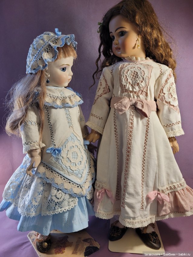 Платье и боннет для куклы 70-75 см (фото 7)