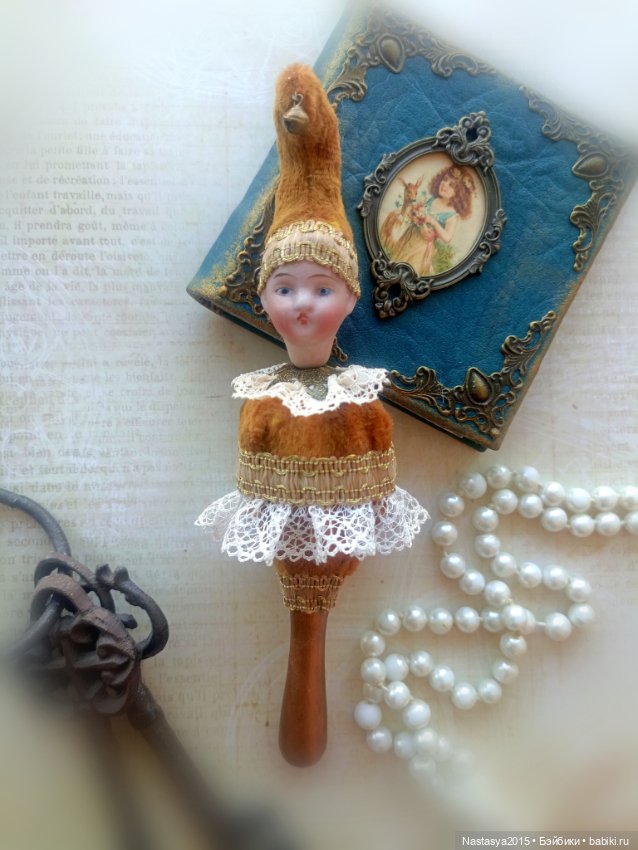 Игрушка Marotte, антикварная головка