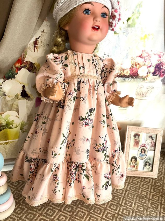 Платье для антикварной, винтажной куклы (фото 6)