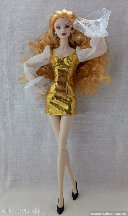 Яркие мини платья с воздушными рукавами на кукол Интегрити, Барби (фото 2)