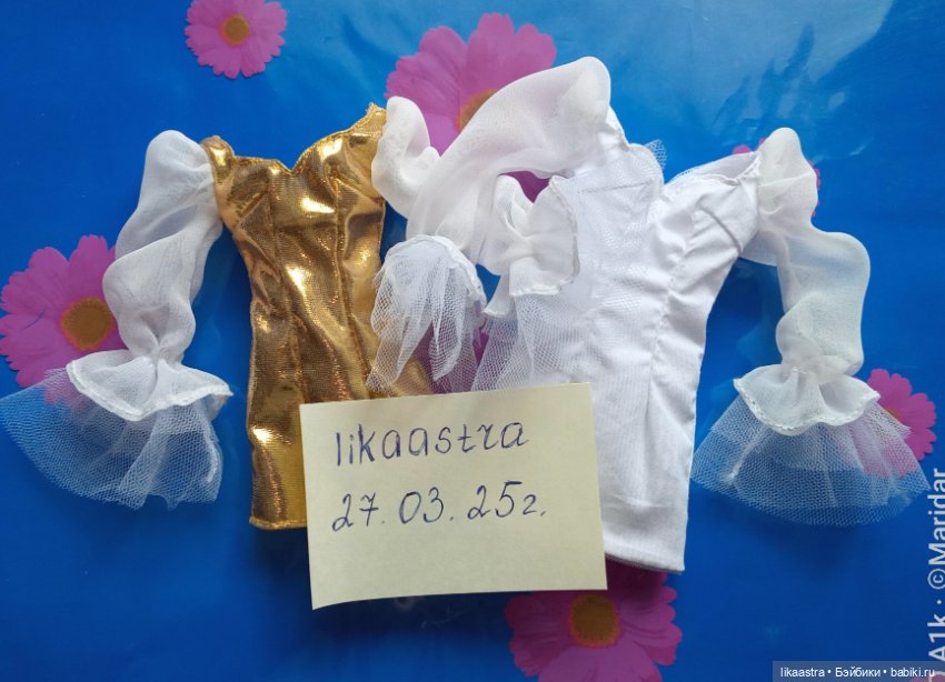 Яркие мини платья с воздушными рукавами на кукол Интегрити, Барби (фото 7)