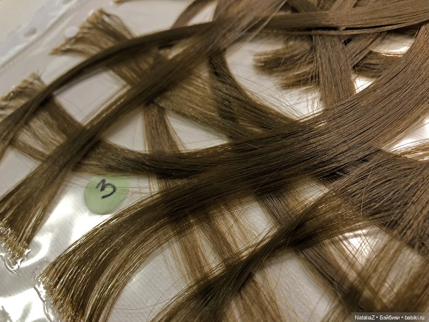 Родные волосы Готц Gotz #3 (от новой куклы, шатен) (фото 2)