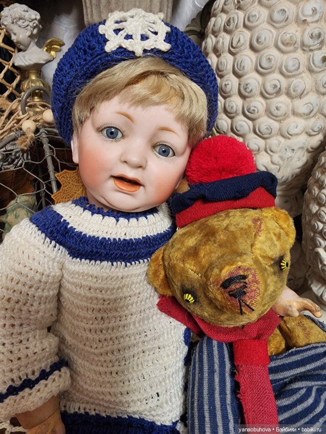 Антикварный мальчишка Кестнер Сэмми, молд 211 на полностью шарнирном теле, рост 35 см (фото 4)