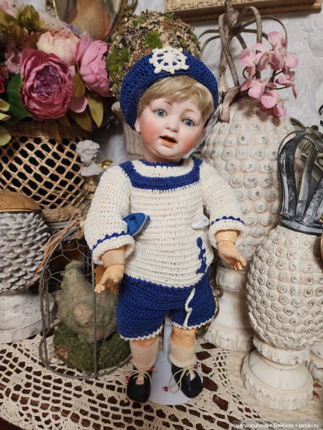 Антикварный мальчишка Кестнер Сэмми, молд 211 на полностью шарнирном теле, рост 35 см (фото 2)