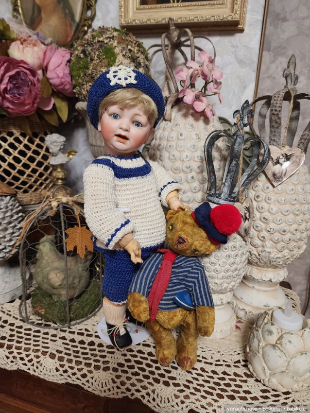 Антикварный мальчишка Кестнер Сэмми, молд 211 на полностью шарнирном теле, рост 35 см (фото 3)