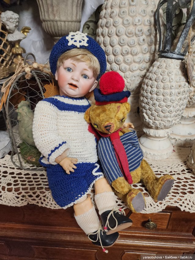 Антикварный мальчишка Кестнер Сэмми, молд 211 на полностью шарнирном теле, рост 35 см (фото 5)