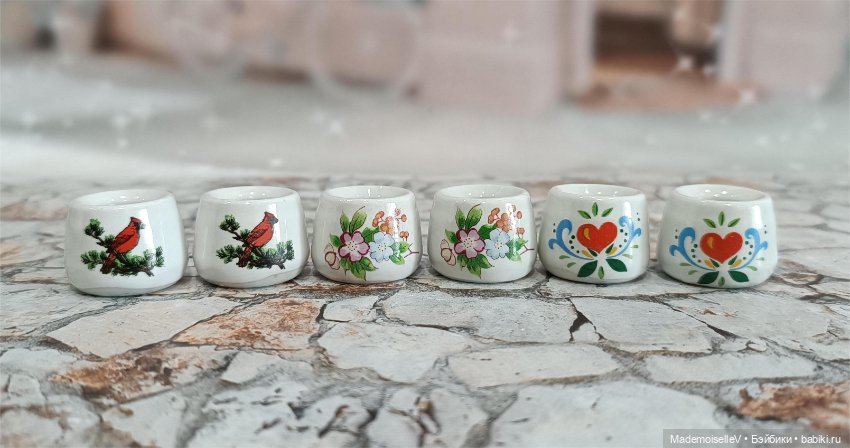 Кашпо, фаянс — Миниатюра для кукол (фото 2)