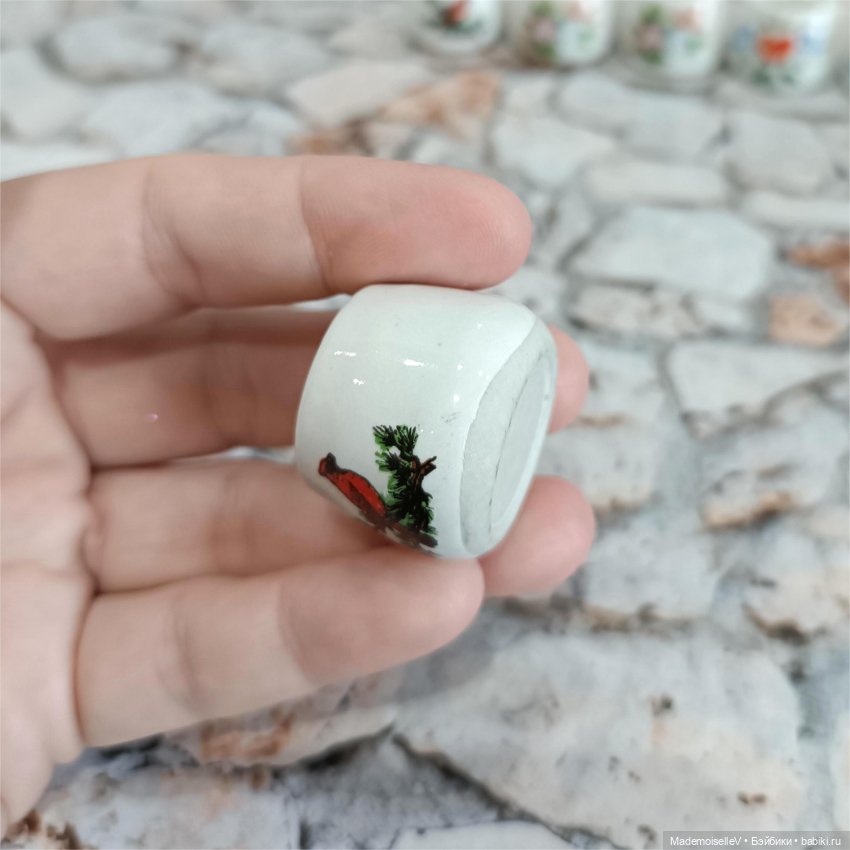 Кашпо, фаянс — Миниатюра для кукол (фото 9)