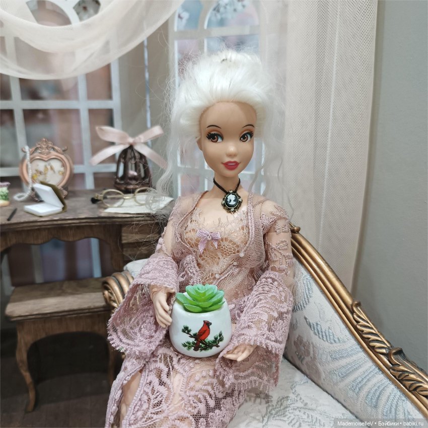 Кашпо, фаянс — Миниатюра для кукол (фото 10)