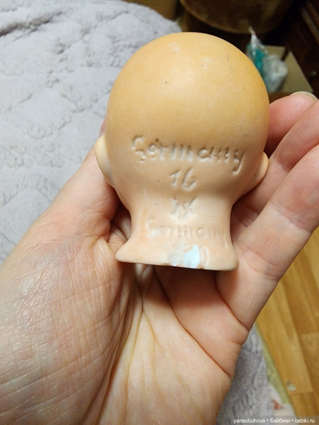 Маленькая антикварная головка для пупсика Арманд Марсель (фото 3)