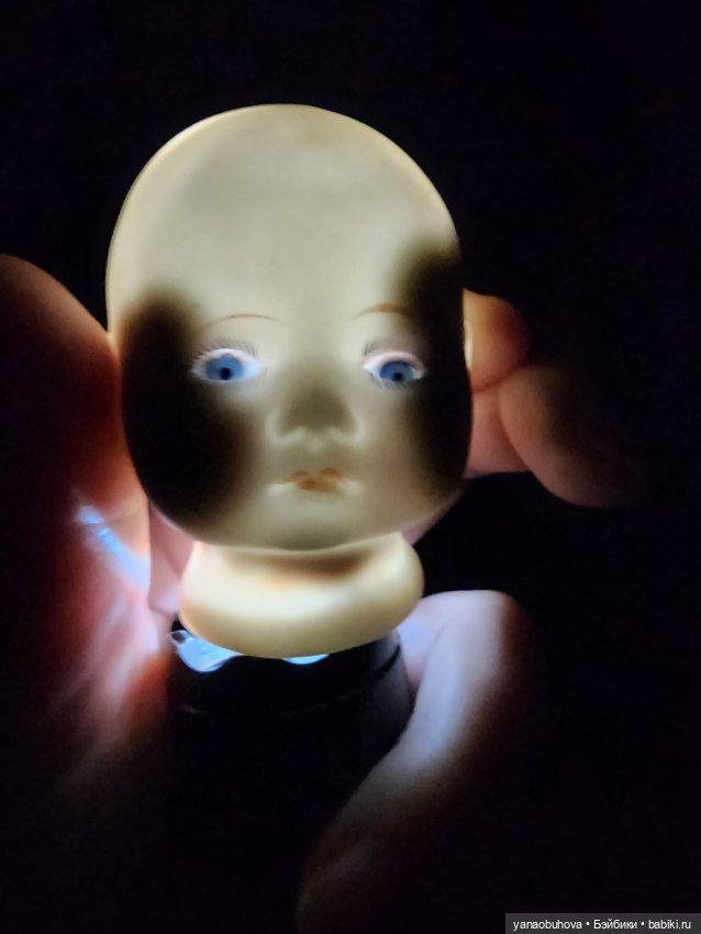 Маленькая антикварная головка для пупсика Арманд Марсель (фото 8)
