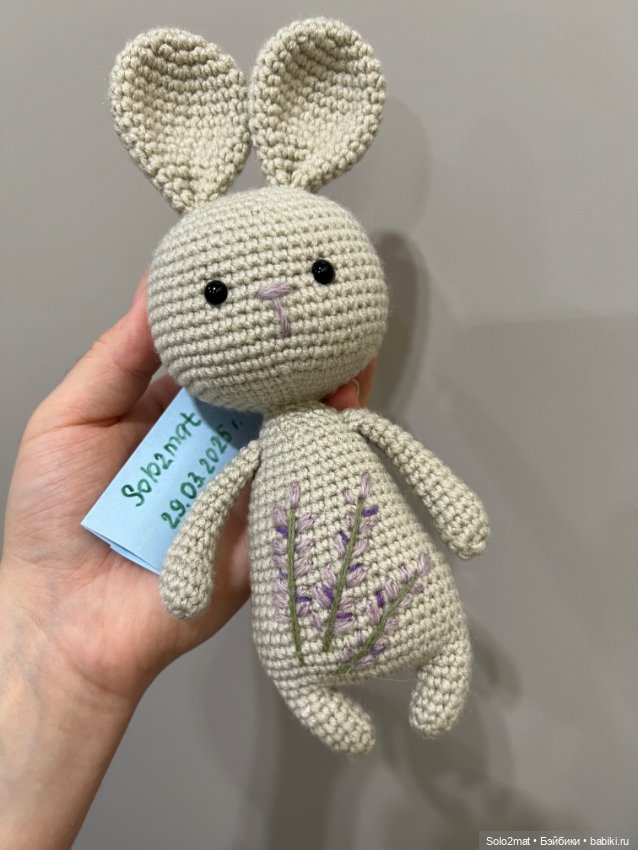 Вязанный зайка — Авторские игрушки