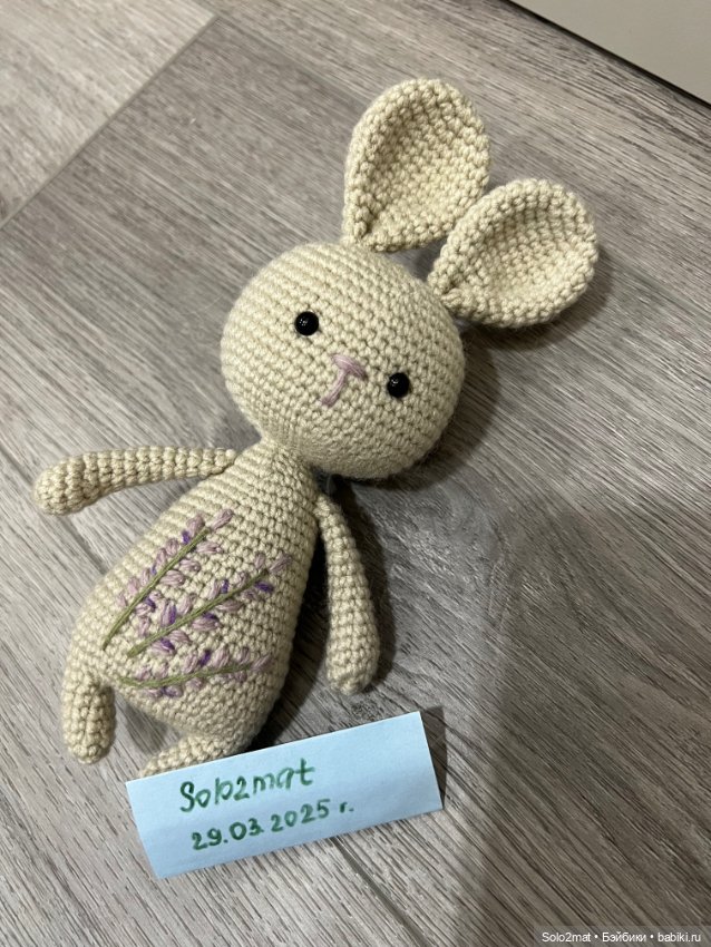 Вязанный зайка — Авторские игрушки (фото 2)