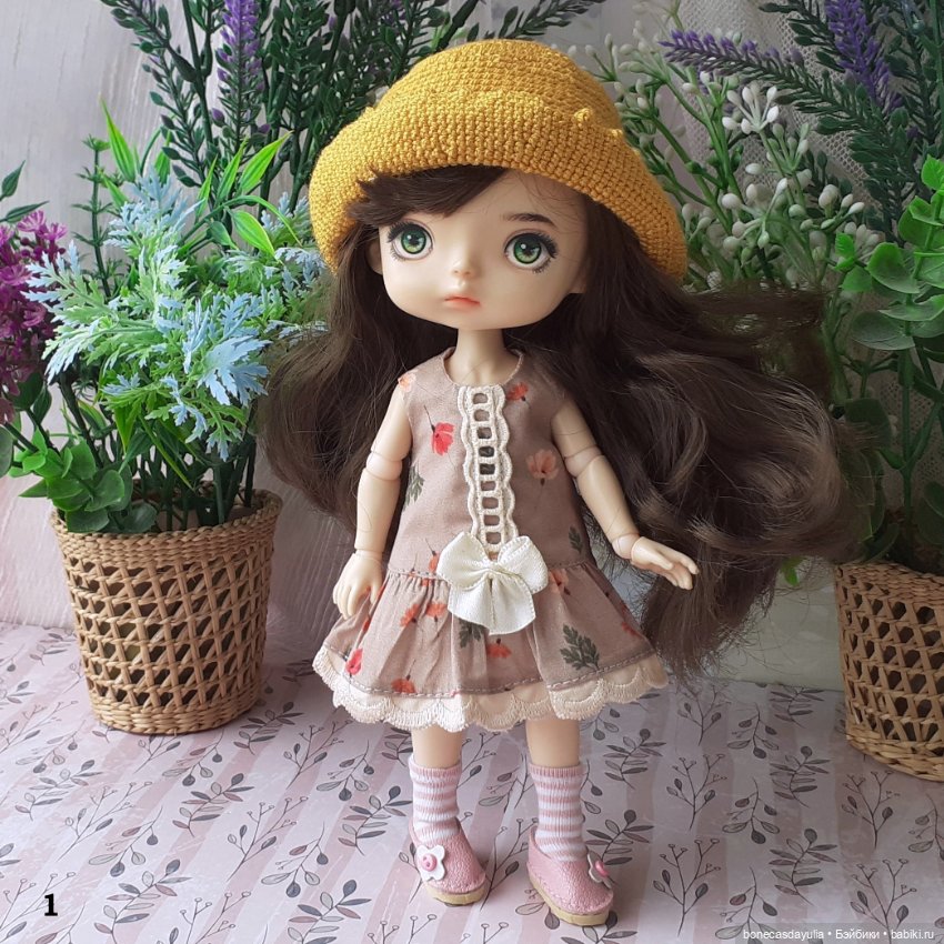 Летние комплекты одежды для кукол Монст/ Xiaomi Monst Doll – платье и шляпа (фото 7)