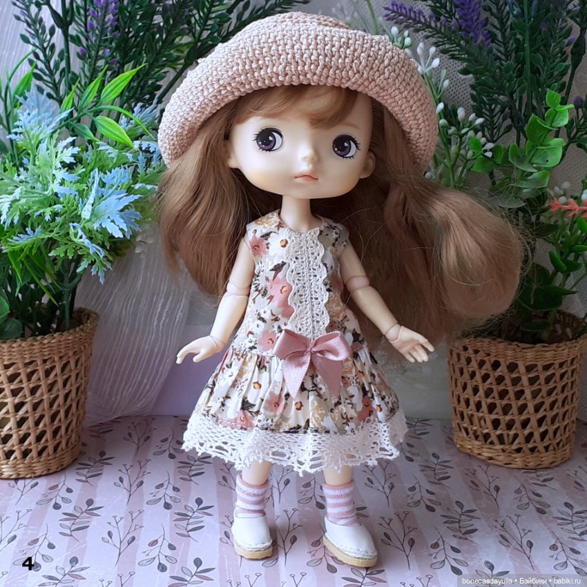 Летние комплекты одежды для кукол Монст/ Xiaomi Monst Doll – платье и шляпа (фото 10)